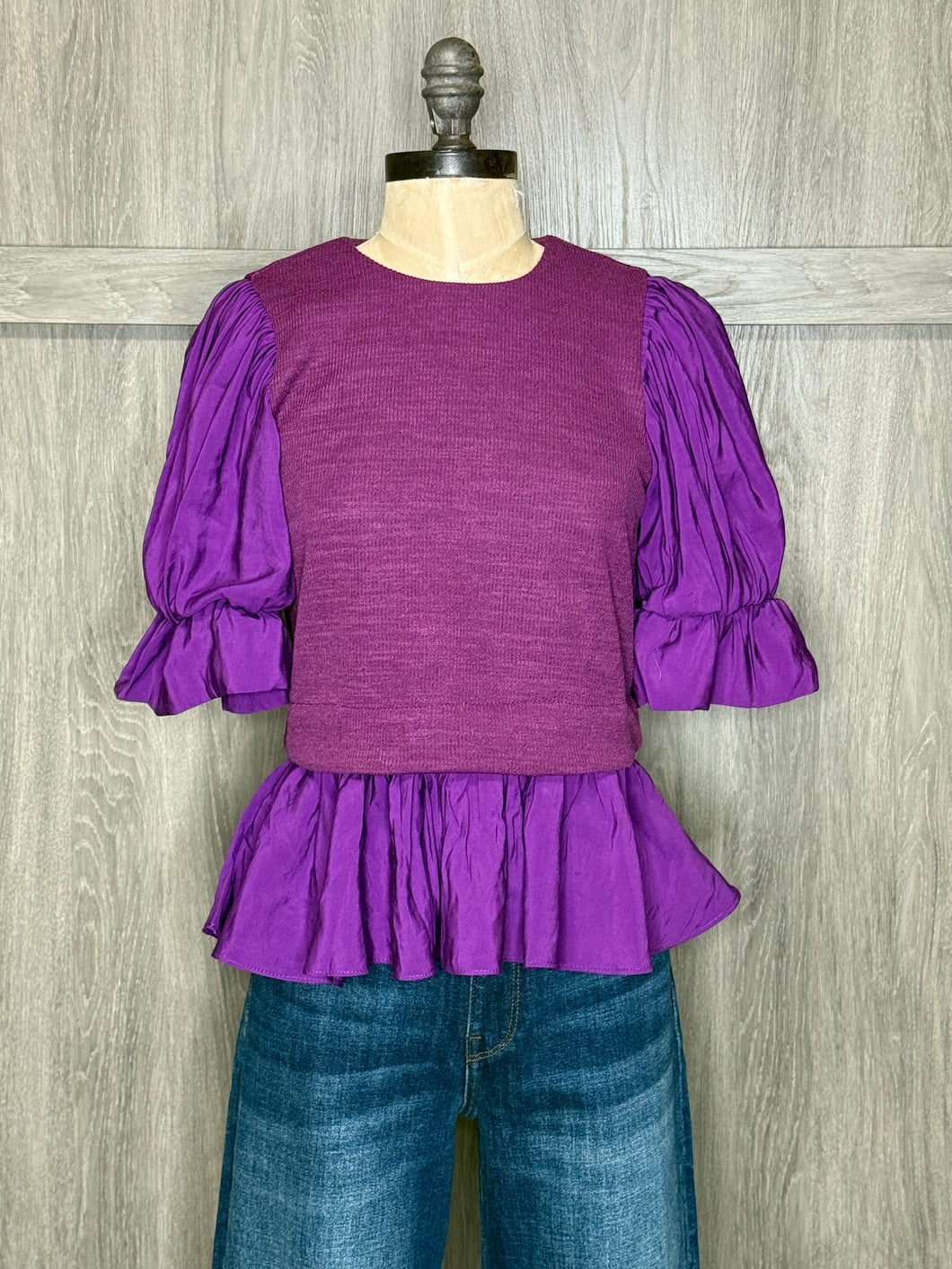 Purple Puff Top