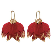 Load image into Gallery viewer, Gold Feather Earrings
